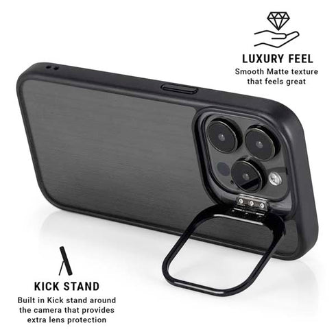 Ebony Wood iPhone 16 Pro Kickstand Case